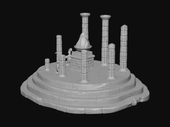3D model for Ancient Flame Altar Stone
