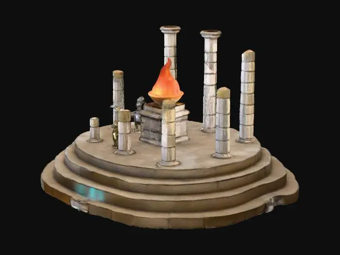 3D model for Ancient Flame Altar Stone