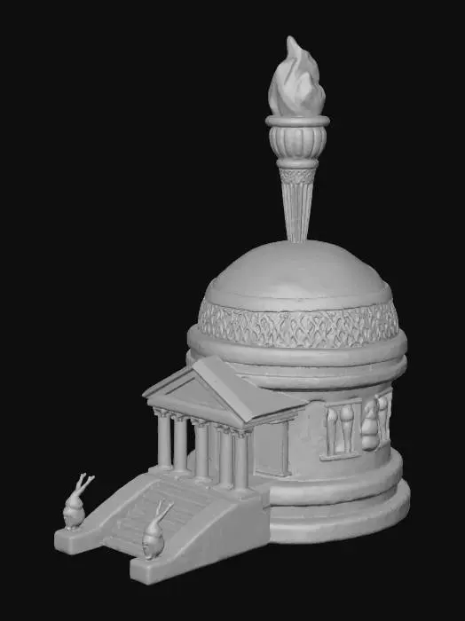 3D model for Eternal Torch Tower, greco roman, temple