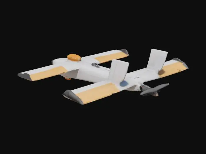 3D model for Twin-Tail Aircraft Model
