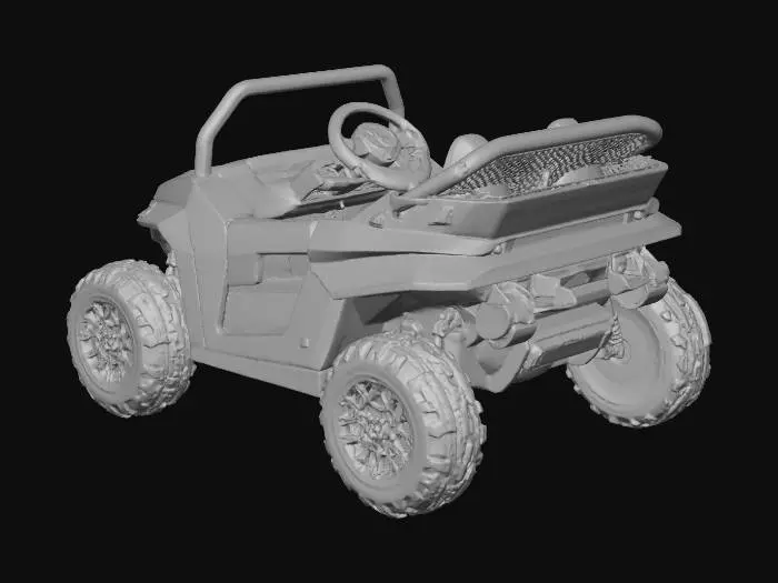 3D model for Red Toy Off-Road Vehicle