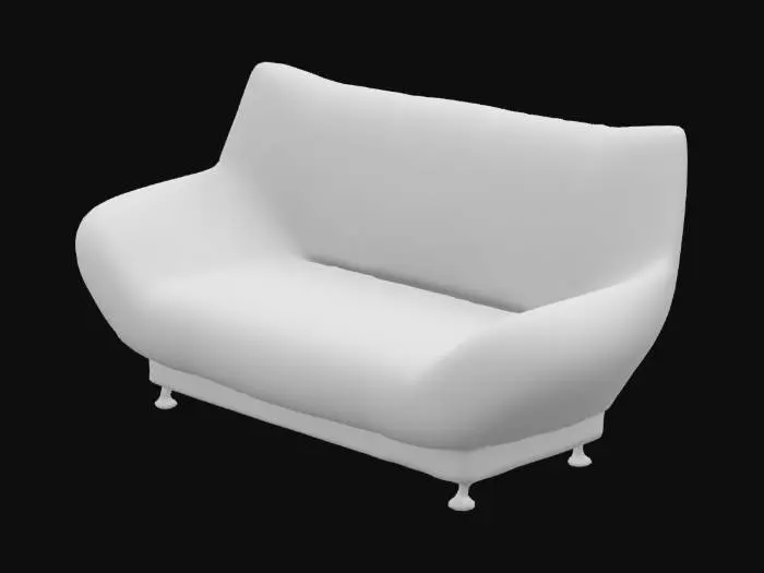3D model for Sillon moderno rojo
