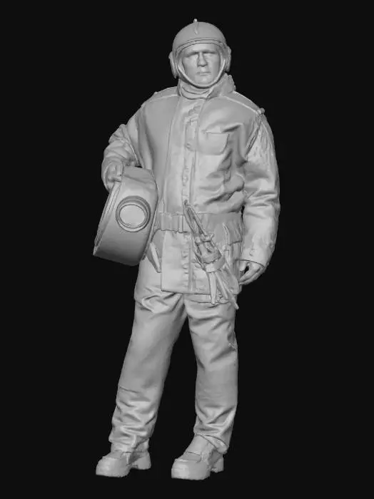 3D model for Firefighter Prepared for Action