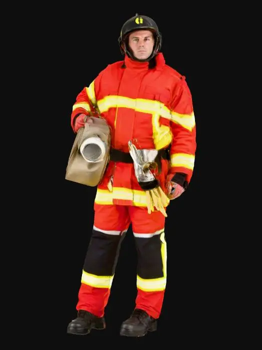 3D model for Firefighter Prepared for Action