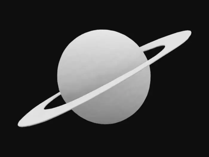 3D model for Realistic 3D model of Saturn with detailed rings, soft gaseous textures, natural colors, and accurate shadows.