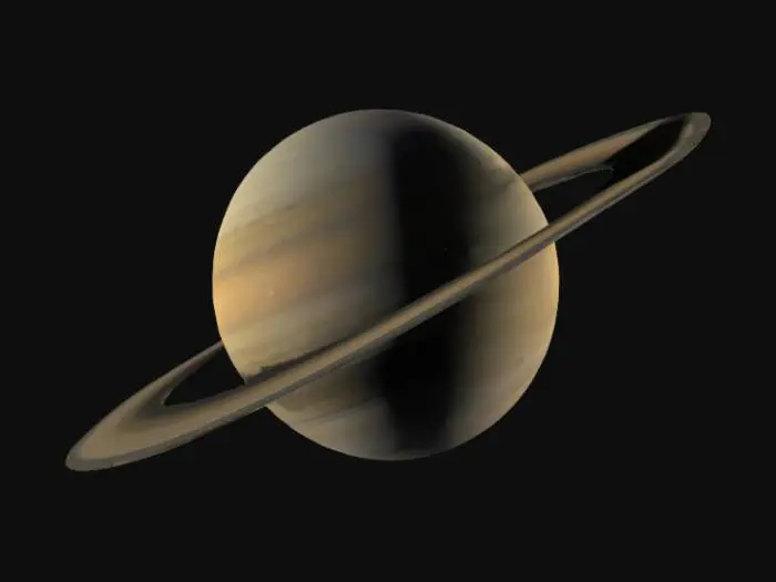 3D model for Realistic 3D model of Saturn with detailed rings, soft gaseous textures, natural colors, and accurate shadows.