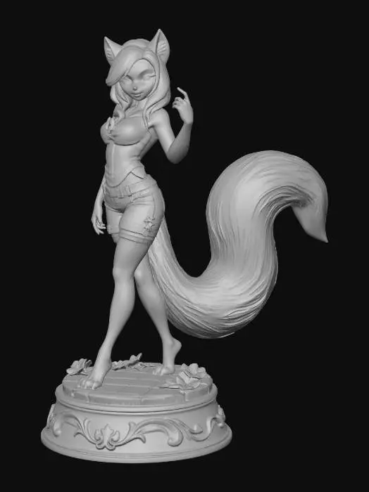 3D model for Skunk Girl Fantasy Figurine