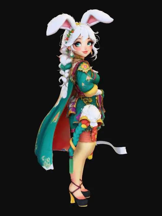 3D model for Bunny Fairy in the Enchanted Forest