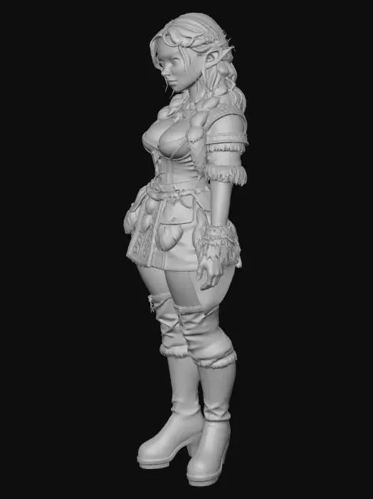 3D model for Elven Forest Huntress