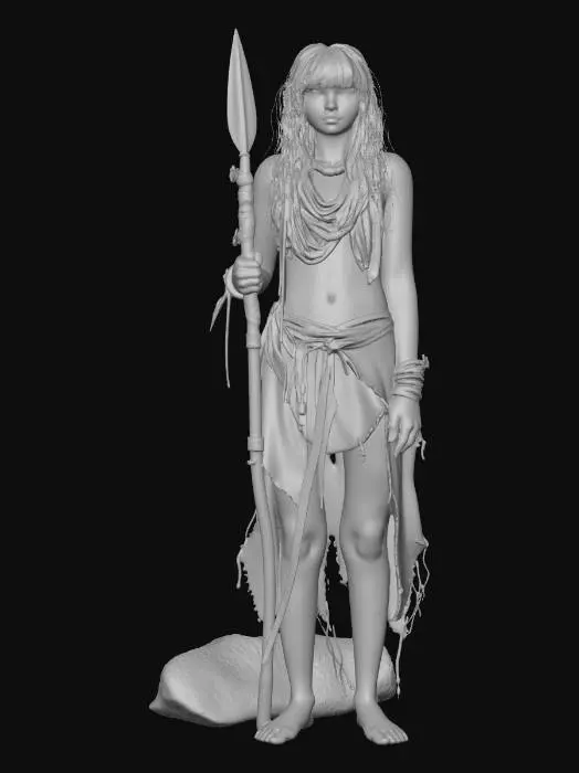 3D model for Primitive Huntress