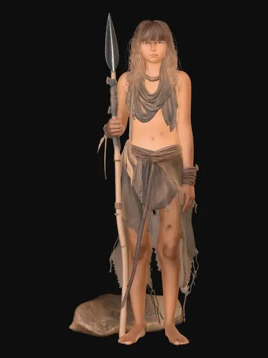 3D model for Primitive Huntress