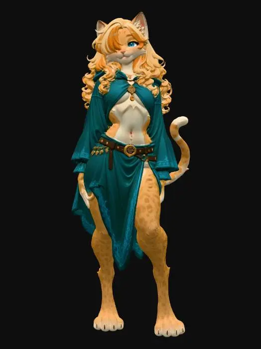 3D model for Feline Enchantress in the Gilded Hall