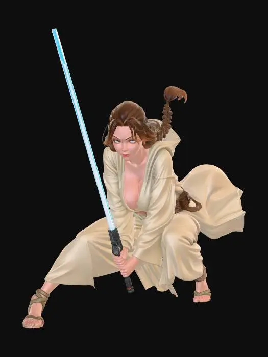 3D model for Azure Sabre in the Ruins