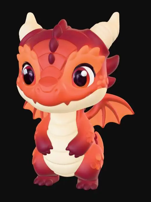 3D model for Crimson Ember Dragon