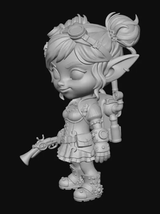 3D model for Steampunk Goblin Engineer