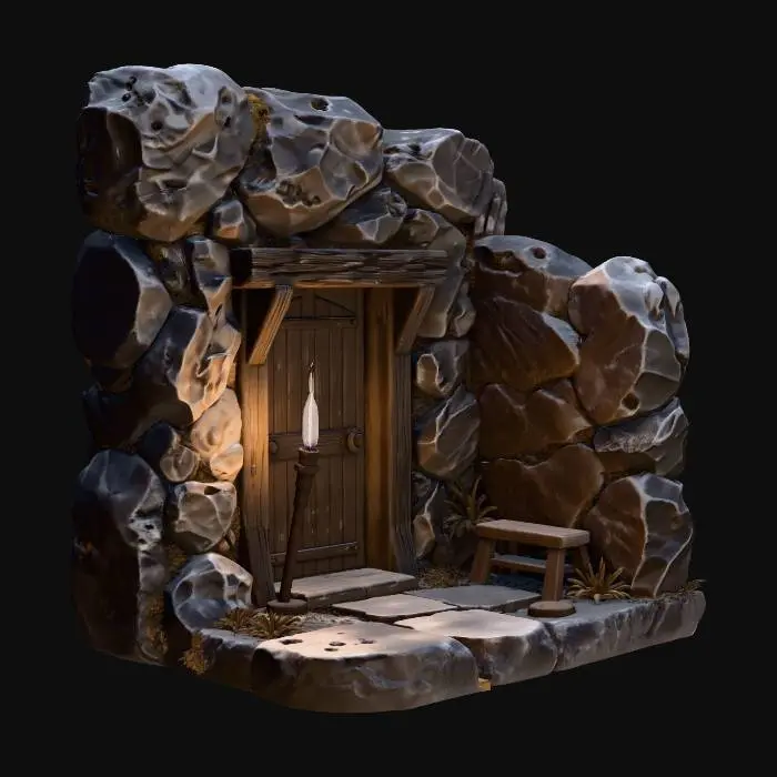 3D model for Mysterious Cavern Entrance