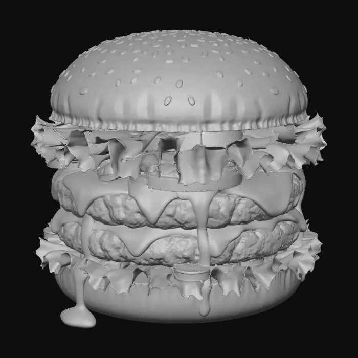 3D model for Dripping Double Cheeseburger