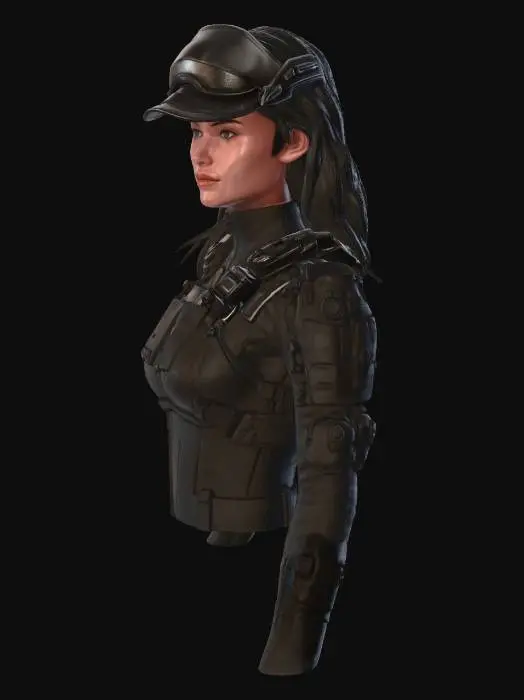 3D model for special commando woman
