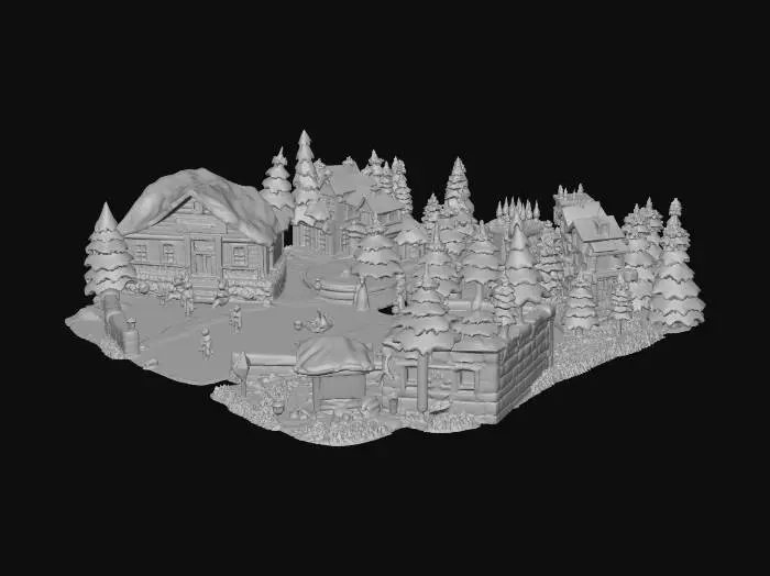 3D model for Village that is frozen (Game Lobby)