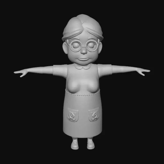 3D model for Grandma in Glasses