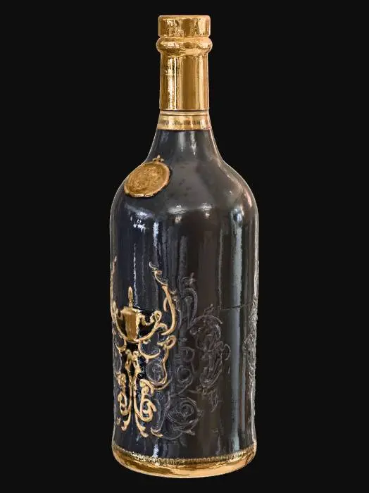 3D model for butelke ekskluzywnego alkoholu - jakieś wino może, niech butelka wygląda na marke premium