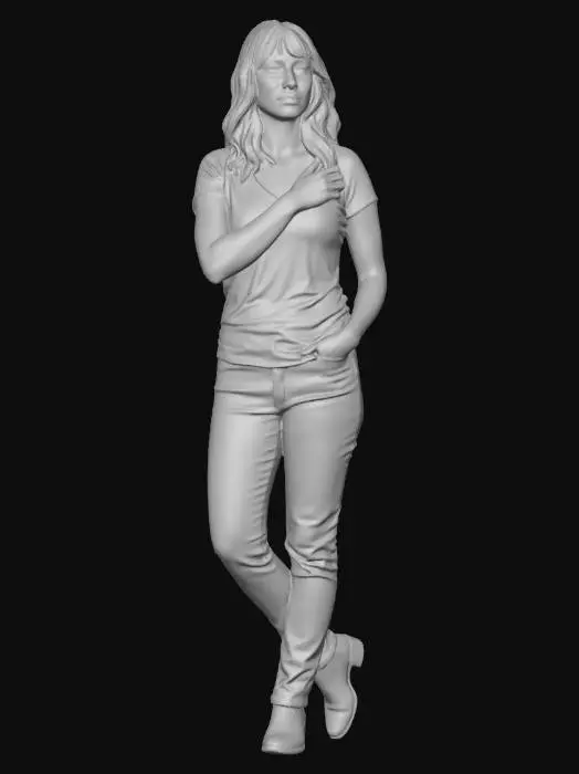 3D model for Contemplative in Black