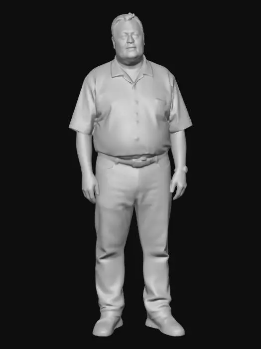 3D model for Casual plaid shirt and jeans