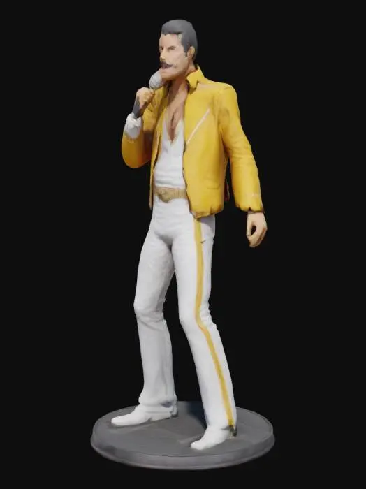 3D model for freddie mercury figura intera con base