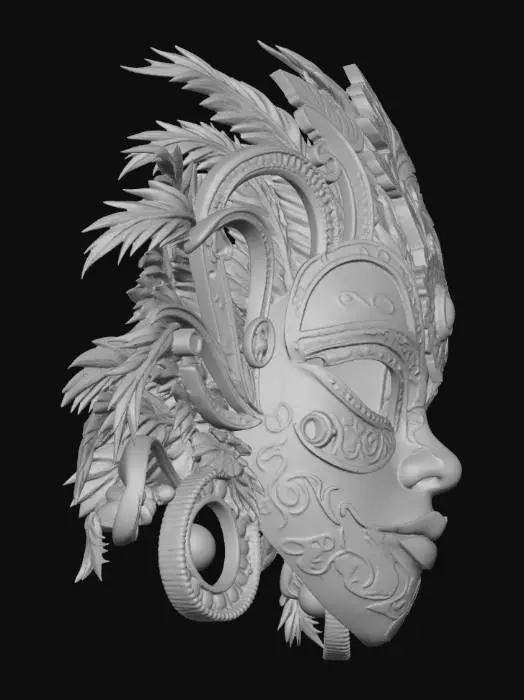 3D model for una maschera di carnevale dettagliata figura intera