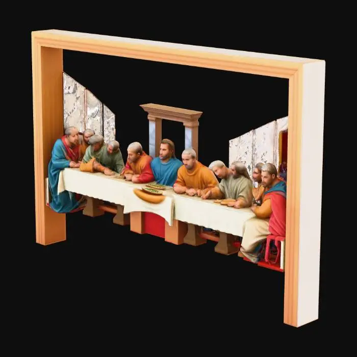3D model for crea una miniatura dettagliata del cenacolo vinciano