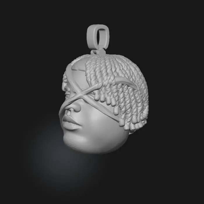 3D model for Diamond Mask Pendant