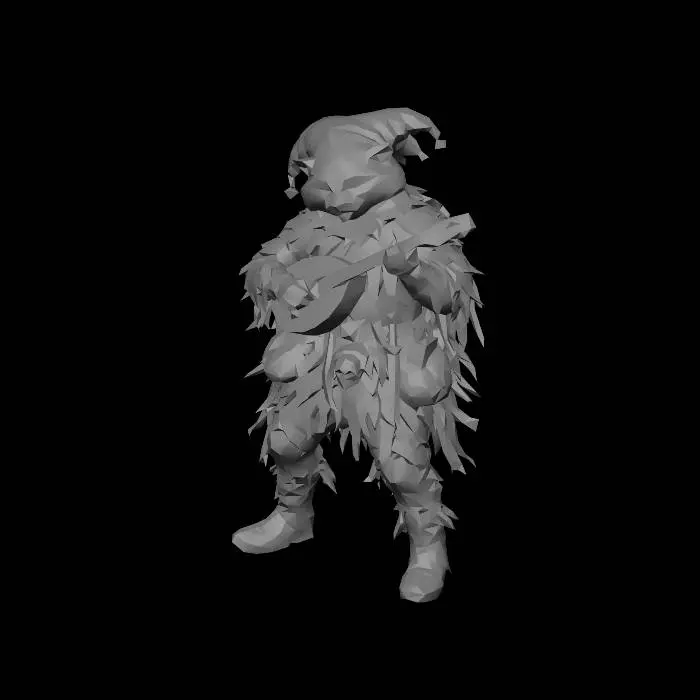 3D model for Ragged Bard of the Wasteland