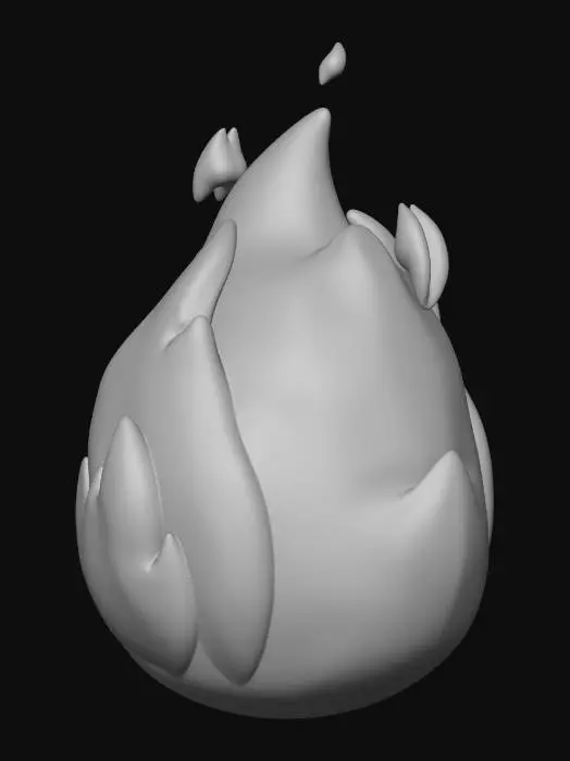 3D model for Fire Emoji Art