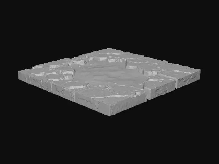 3D model for square floor lava texture