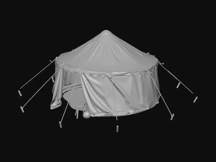 3D model for Medieval Tent in the Meadow