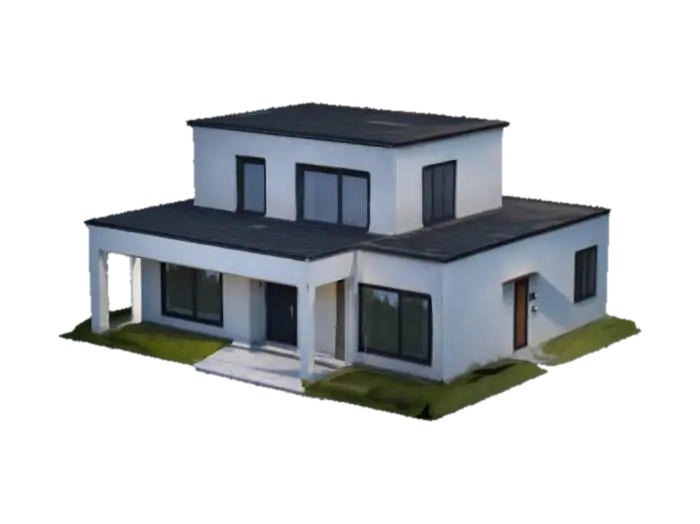 Modern Single-Family House 由 maximogallo29 — 使用 Meshy AI 3D 生成器製作，免費下載 FBX OBJ GLB STL