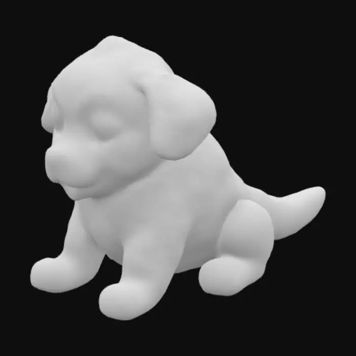 3D model for golden retriever puppy