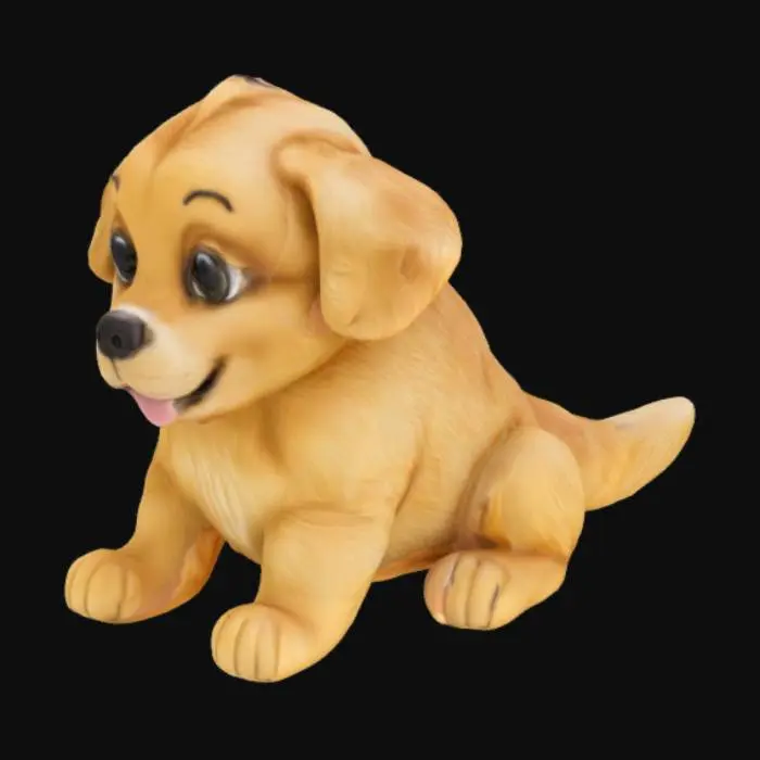 3D model for golden retriever puppy