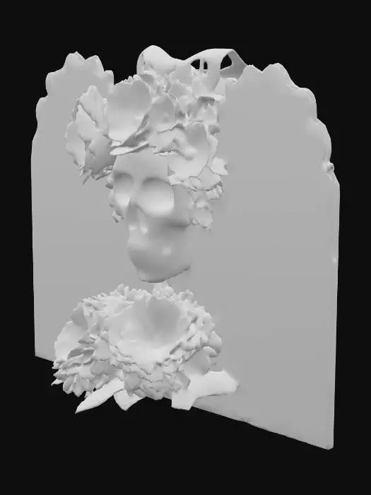 3D model for mexican day of the dead placards
