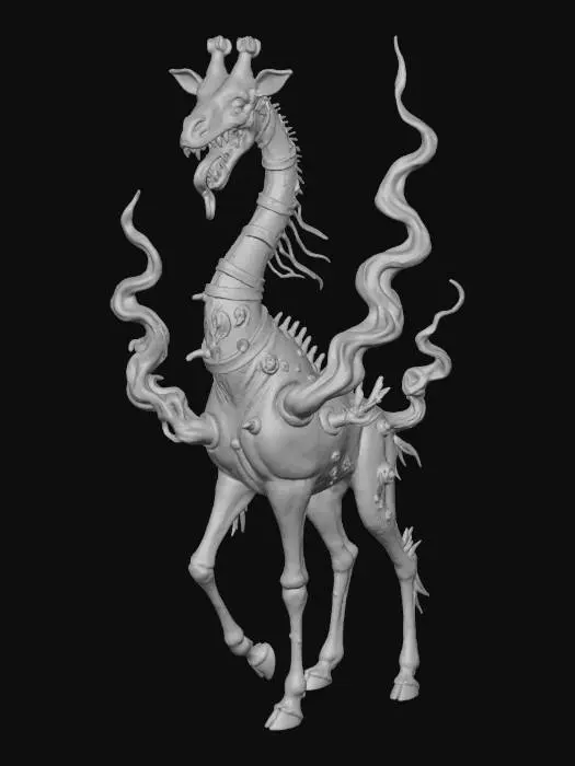 3D model for Nightmare Giraffe
, #Halloween2025#