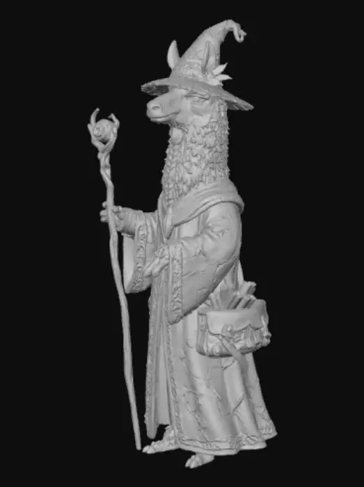 3D model for Llama Wizard, #Halloween2025#