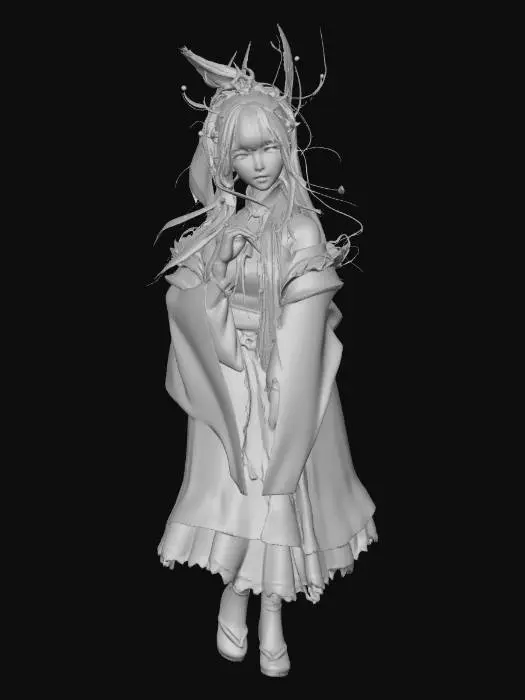 3D model for Crimson Veil of the Snow Queen