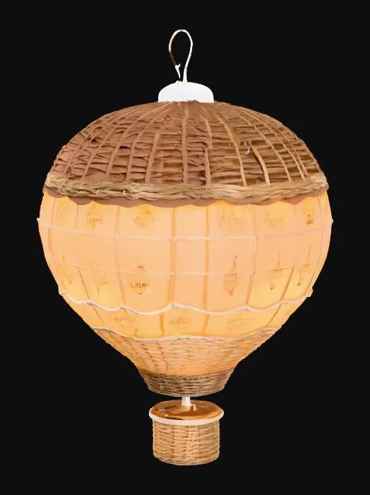 3D model for creare lampada a forma di mongolfiera fantasi e con cestello vuota con attacco per lampadine e14 senza lampadina
, #PBR#