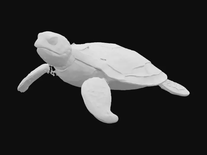 3D model for Une tortue marine dans un style coloré inspirée des lampes Tiffany