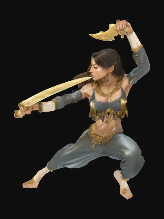 3D model for Warrior Dancer