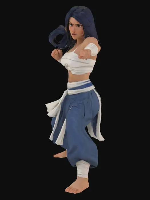 3D model for Martial Artist in Action