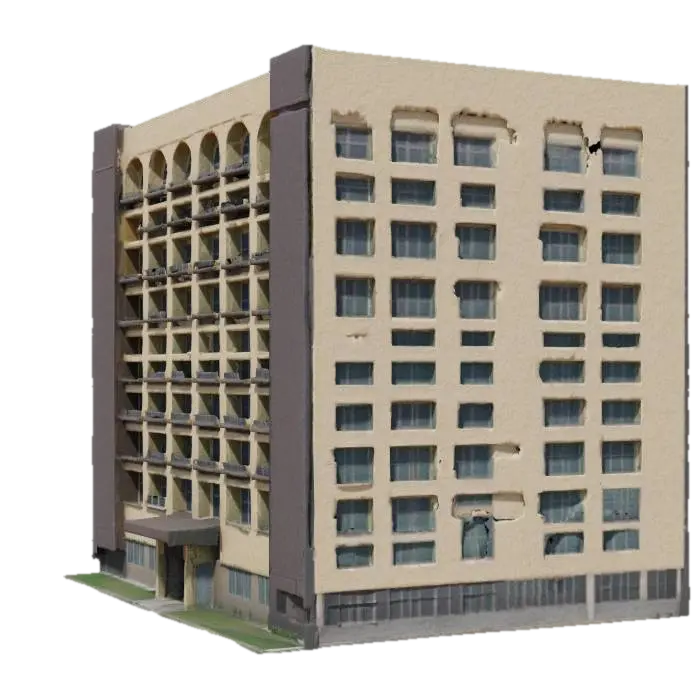 Mô hình 3D City Building Model - Town, được tạo bằng AI