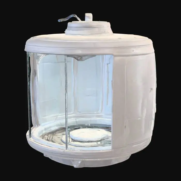 3D model for need a model for an space/alien/futuristic incubation chamber for my player to start from. It needs to be broken down a little bit as if it had an accident