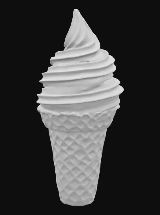 3D model for 4th of July independence day themed ice cream cone with the ice cream textured like the American flag very detailed and high definition 