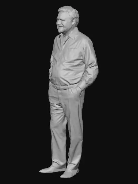 3D model for Erstelle ein Modell eines 50 Jährigen Mannes in Alltagskleidung.